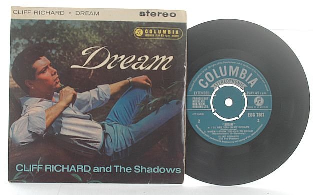 CLIFF RICHARD & SHADOWS Dream ENGLAND 7" PS EP Mono