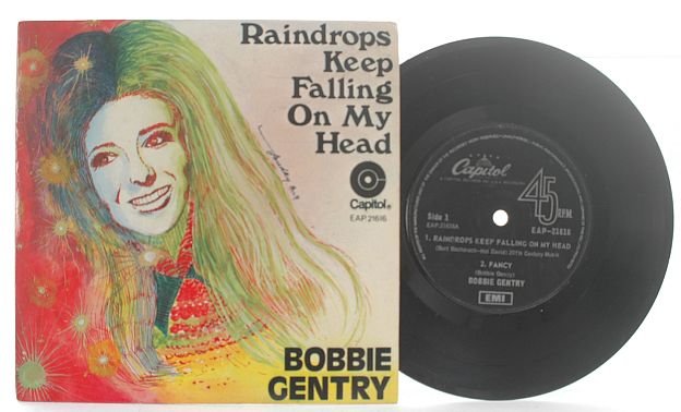 BOBBY GENTRY Raindrops EMI MALAYSIA 7" PS EP Fredy Ang