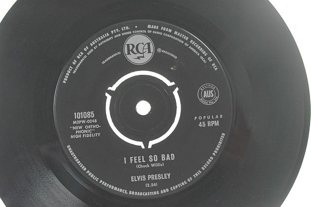 ELVIS PRESLEY I feel So Bad AUSTRALIA RCA 7"