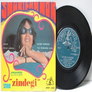 Malay 70s Pop SHARIFAH NOR & ORKES ZINDEGI 7" PS EP