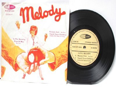 BEE GEEES Melody Fair CSNY Malaysia ASIA 7" 45 RPM PS EP