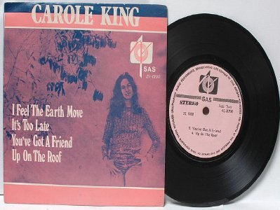 CAROLE KING I Feel The Earth Move SAS ASIA Malaysia 7" 45 RPM PS EP