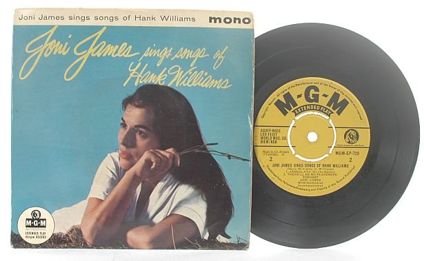 JONI JAMES sings Hank Williams ENGLAND 7" EP PS MONO