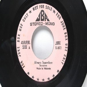 SCORPIONS Picture Life DOUBLE SIDED Malaysia JUKEBOX PROMO Pink Label 7"