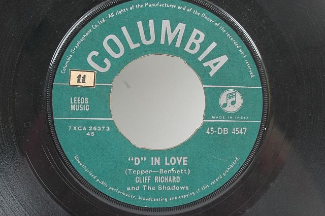 CLIFF RICHARD I Love You ASIA 7" 45 Rpm INDIA