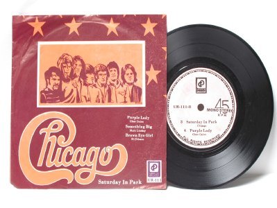 CHICAGO vs GLASS ONION Purple Lady MALAYSIA Asia 7" 45 RPM PS EP