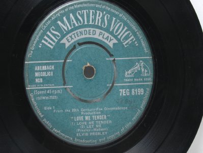 ELVIS PRESLEY Love Me Tender U.K. HMV 7"