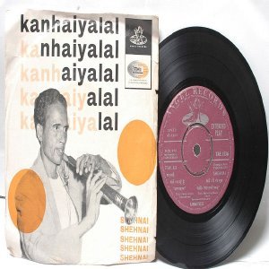 BOLLYWOOD INDIAN Kanhaiyalal SHEHNAI 7" 45 RPM EMI Angel EP 1969