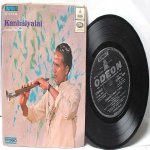 BOLLYWOOD INDIAN Kanhaiyalal SHEHNAI Film Tunes 7" 45 RPM EMI Angel EP 1974
