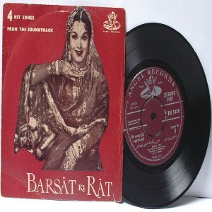 BOLLYWOOD INDIAN Barsat Ki Rat LATA MANGESHKAR Mohd. Rafi 7" 45 RPM Angel EP