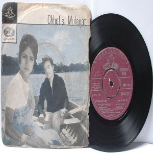 BOLLYWOOD INDIAN Chhotisi Mulaqat SHANKAR JAIKISHAN Asha Bhosle 7" 45 RPM EMI Angel EP 1967