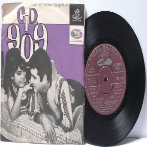 BOLLYWOOD INDIAN C.I.D. 909 O.P. NAYYAR Asha Bhosle7" 45 RPM EMI Angel EP 1967