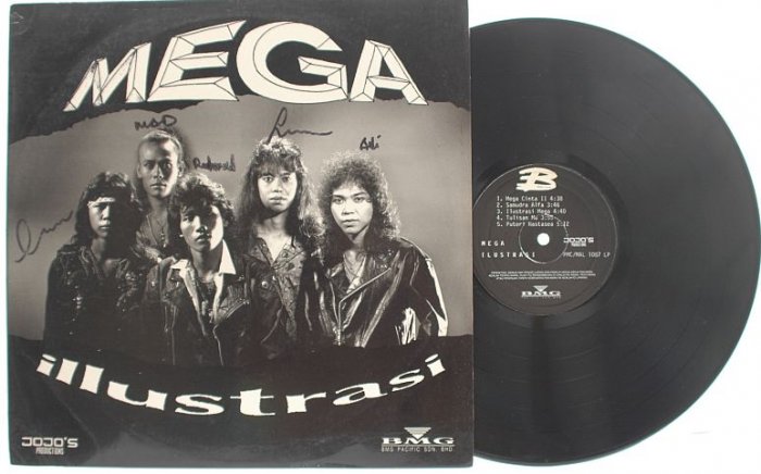 Rare MALAY ROCK HEAVY METAL Mega BAND AUTOGRAPHED LP
