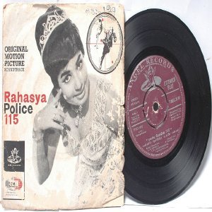 BOLLYWOOD INDIAN Rahasya Police 115 VISWANATHAN p Susheela 7" 45 RPM EMI Angel PS 1968