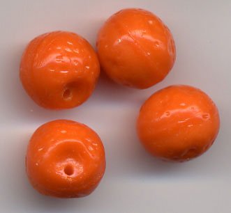 Oranges Fruit Glass Beads Carmen Miranda or Wine Charms