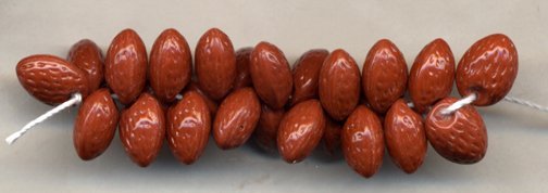 Almond Nut Glass Fruit Beads Great for Carmen Miranda