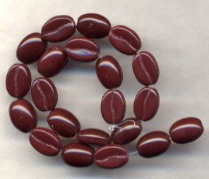 Espresso Coffee Bean Glass Fruit Beads Very Realistic 25 Pieces