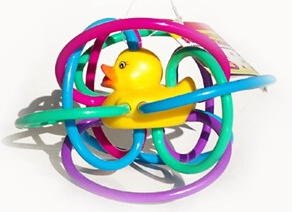 Rubber Duck Ducky Duckies Rattle Teething Ring Toy Baby