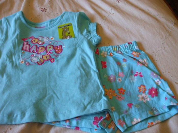 GARANIMALS Top/Short Outfit ~ Blue ~ 24M / 2T ~ NWT