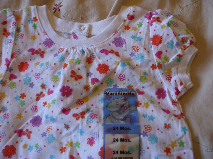 GARANIMALS Bodysuit / Onesie White ~ 24M ~ NWT