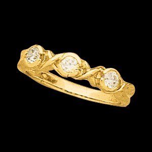 12622 THREE STONE ANNIVERSARY BAND 14K Yellow BAND Polished