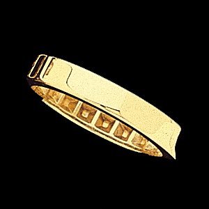 SH40 UNDRILLED ETERNITY BAND 14K Yellow SIZE 7-23 STONE Semi-Polished