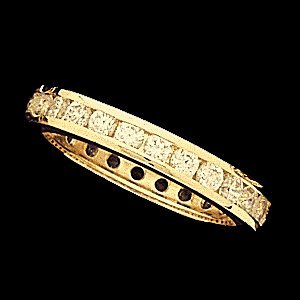 SH88 ETERNITY BAND 14K Yellow SIZE 7-27 STONE Polished