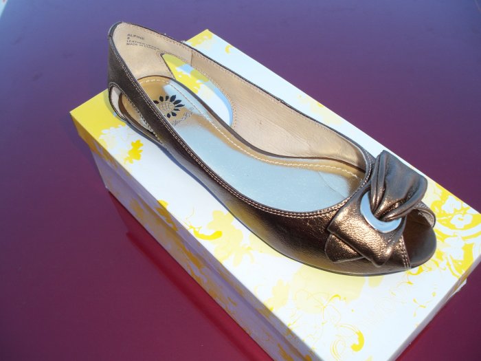 Bronze Flat w/ Peekaboo Toe - Size 9