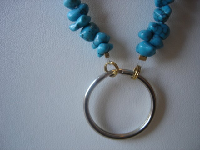 Turquoise chip Lariat