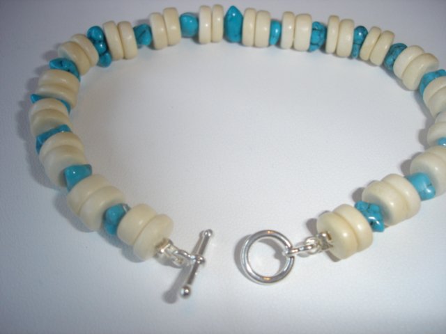 Turquoise/Wood Bracelet