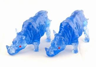 A Pair of Blue Rhinoceros for Protection