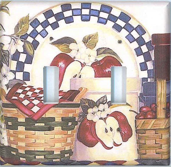 Apple Platter decorative double light switch plate switchplate