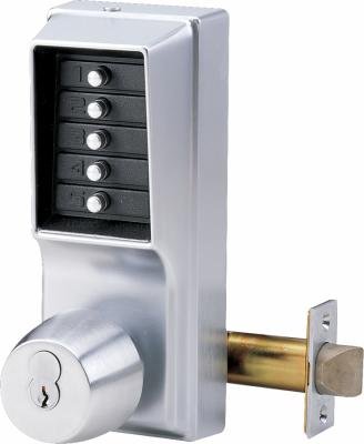 Kaba simplex 1000 series combination lock with Schlage key override brass finish