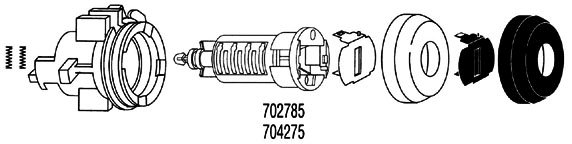 1995-2007 Chrysler door lock (uncoded) 702785