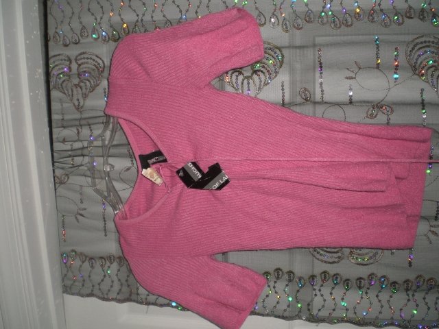 Pink strech deep V-Neck Lace up front