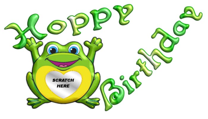 12 Frog Hoppy Birthday Favors Scratch Off Game Tickets PERSONALIZED