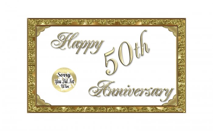 12 - 50th Golden Anniversary Favors Scratch Off Game Tickets PERSONALIZED