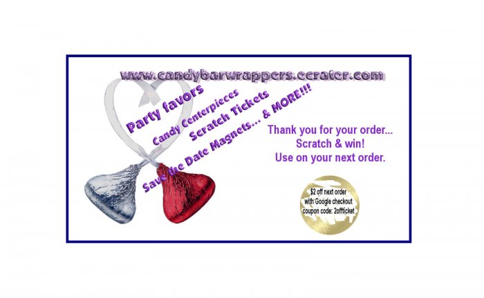 24 BUSINESS Advertising Card Scratch Off Tickets Add YOUR LOGO and Information