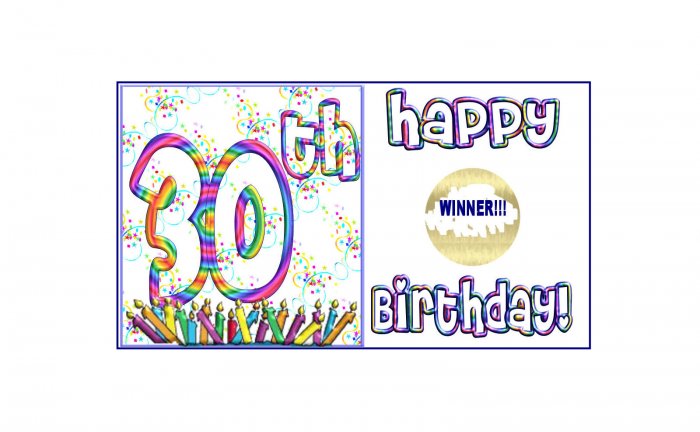 12 - 30th Birthday Favors Scratch Off Game Tickets PERSONALIZATION