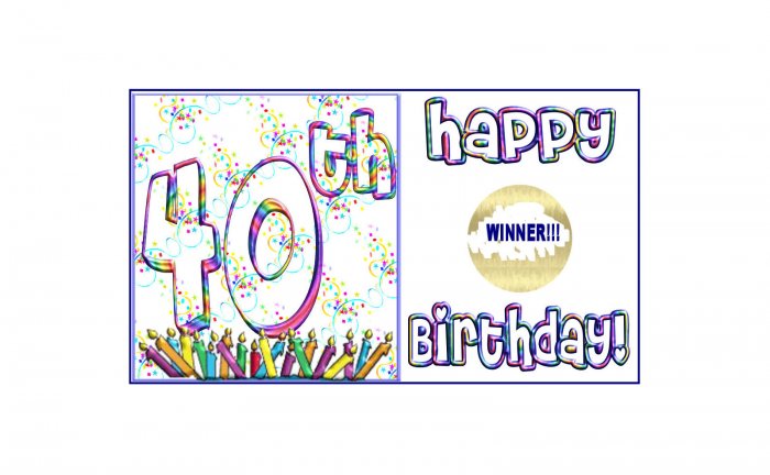 12 - 40th Birthday Favors Scratch Off Game Tickets PERSONALIZED