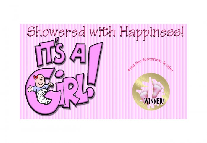 12 It's a GIRL Baby Shower Party Favors Scratch Off Game Tickets PERSONALIZED