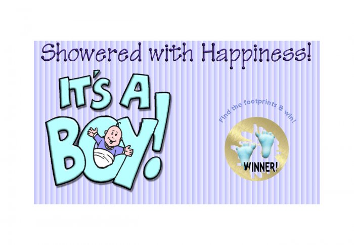 12 IT'S A BOY Baby Shower Party Favors Scratch Off Game Tickets PERSONALIZED