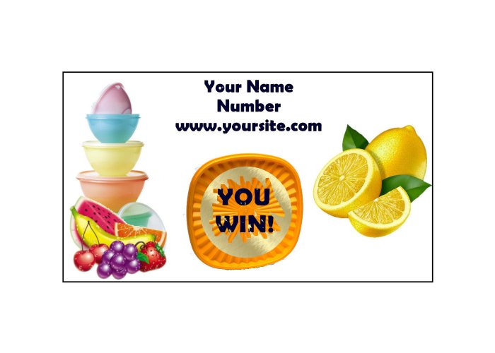 24 Tupperware Type Party Business Advertising Scratchoff Game Tickets