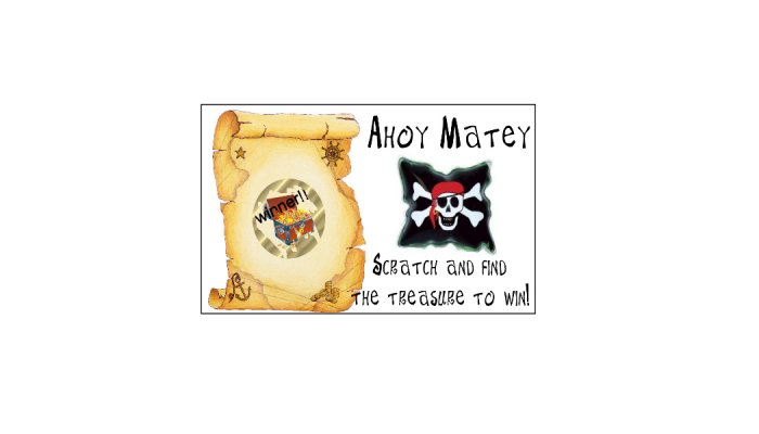 12 Birthday PIRATE Favors Scratch Off Game Tickets Favors PERSONALIZED