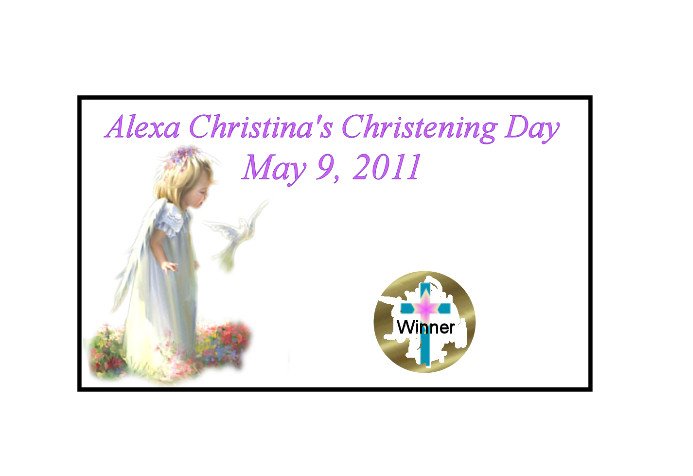 12 Christening Baptism Party Favors Scratch Off Game Tickets PERSONALIZED