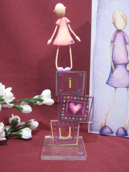I LOVE YOU FIGURINE COUNTRY ARTISTS ONE HEART by Naomi Hamer #047899