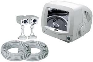 Jwin Jvtv2042 5 1/2'' B&W Security Monitor With 2 Infrared Cameras