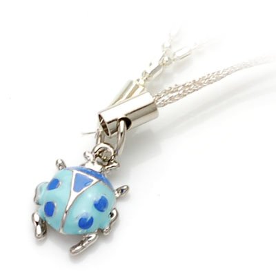 axsj10005 Lady bug cell phone accessory (blue)