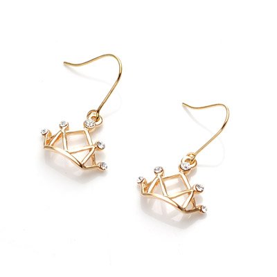 exsj1002 Golden Crown Earring