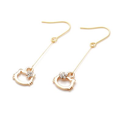 exsj1003 Golden Kitty Earring
